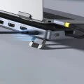 Докинг станция EliteJoy EH3 (B0114200) - Baseus - USB-C към 2x HDMI, DP, 10Gbps, SD/TF, RJ45 - Космическо сиво