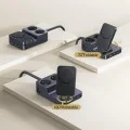 Зарядна станция 6в1 Nomos ND11 (E00078801123-00) - Baseus - безжично магнитно зареждане, 2x AC контакта, USB-C/USB, 67W - Космическо черно