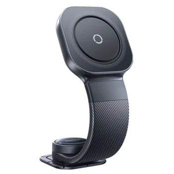 Стойка за кола PrimeTrip C03 Pro (C0013A01) - Baseus - магнитна, за табло, Type-C захранване, 3M лепенка - Черно