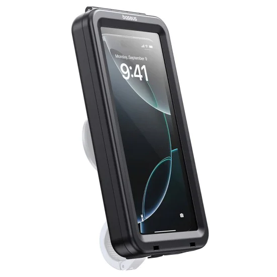 Водоустойчив калъф PrimeTrip VB1 RainShield (C0013D01) - Baseus - за магнитна стойка за колело, 6.9 - Черно