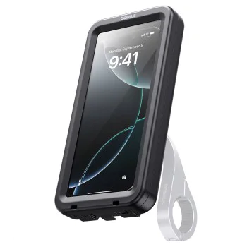 Водоустойчив калъф PrimeTrip VB1 RainShield (C0013D01) - Baseus - за магнитна стойка за колело, 6.9" - Черно