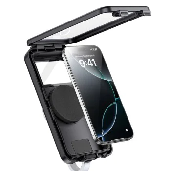 Водоустойчив калъф PrimeTrip VB1 RainShield (C0013D01) - Baseus - за магнитна стойка за колело, 6.9" - Черно