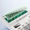 Настолен калкулатор (EC10) - Yesido - LCD дисплей, ергономичен дизайн, соларно и батерийно захранване, 12 цифри - Бяло