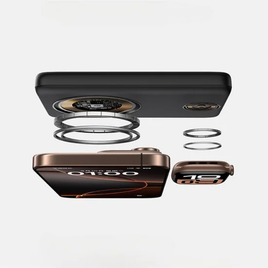 Магнитна външна батерия EnerFill FT11 (P1008210G123-00) - Baseus - за Apple Watch/iPhone, 10000mAh, 27W - Космическо черно