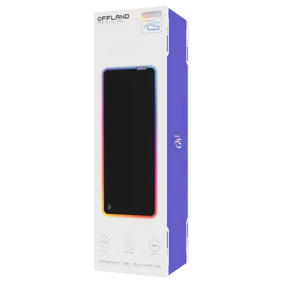 Геймърски пад за мишка с RGB осветление Proove Offland (MPOF00022401) - 800x300x4мм - Черен