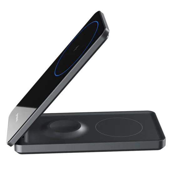 Безжична зарядна станция Proove Metal Edge (WSME15010003) - MagSafe, Сгъваема, 15W - Сива