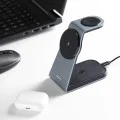 Безжична зарядна станция Proove Omni Power (WSOP15020003) - MagSafe, 3в1, 15W - Сива