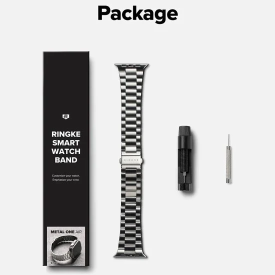 Метална верижка за Apple Watch (44/45/46/49mm) - Ringke Metal One Air - Сребриста