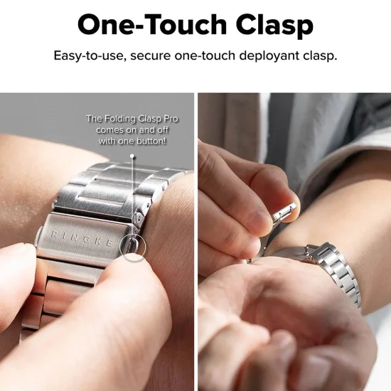 Метална верижка за Samsung Galaxy Watch8 / Classic - Ringke Metal One Air - Сребриста