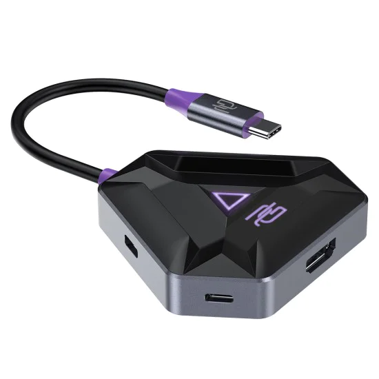 Докинг станция Proove Gaming Spectre 5в1 (HBPG10221205) - HDMI, USB 3.0, PD100W - Тъмносива