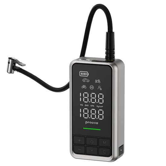 Външна батерия и джъмп стартер Proove (JSAP10400203) - с помпа за гуми, 10400mAh, 1000A - Сива