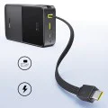Външна батерия EnerFill Bipow2 Pro (E0027701) - Baseus - вграден USB-C кабел, 20000mAh, 22.5W, дисплей - Космическо черно