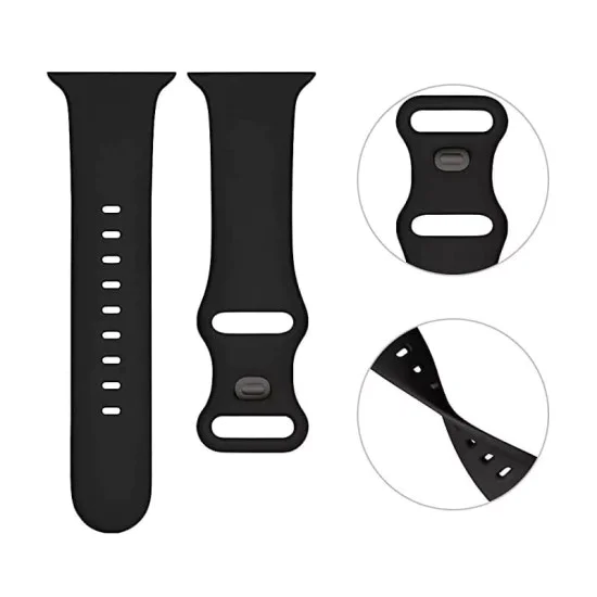 Силиконова каишка за Apple Watch (38/40/41/42mm) - Techsuit Watchband (W031) - Светлорозова
