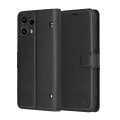 Калъф тип тефтер за Nothing Phone (3a) Lite - Techsuit Leather Folio - Черен