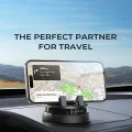 Стойка за кола (YL0224060015) за табло - Lisen - 360° ротация, стабилно закрепване, неплъзгаща се, автоматично заключване - Черно
