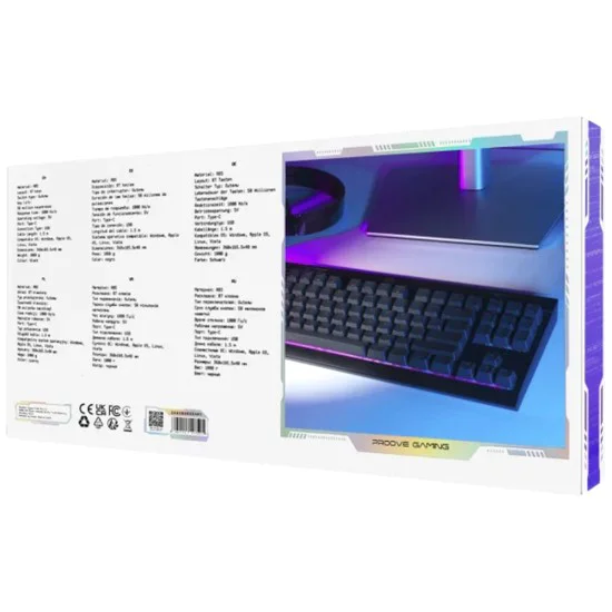 Механична клавиатура Proove Sideswap (CKSIEN00022401) - RGB, Сменяеми суичове - Черна