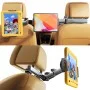 Стойка за кола (YL0423090004) за подглавник - Lisen - 360° ротация, за телефон и таблет до 12.9" - Черно