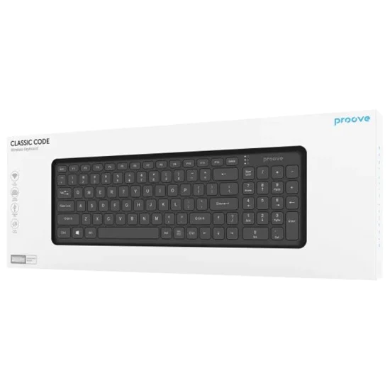 Безжична клавиатура Proove Classic Code (KBCDEN00003001) - 98 клавиша - Черна