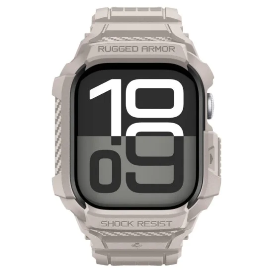 Каишка за Apple Watch 10 / 11 46mm - Rugged Armor Pro V2 - Spigen - Dune Beige