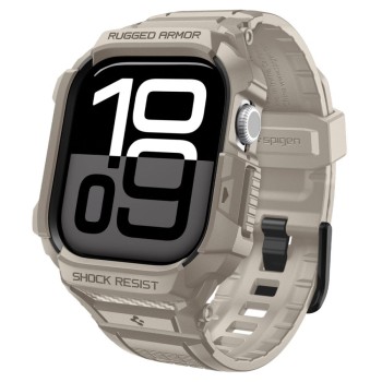 Каишка за Apple Watch 10 / 11 46mm - Rugged Armor Pro V2 - Spigen - Dune Beige