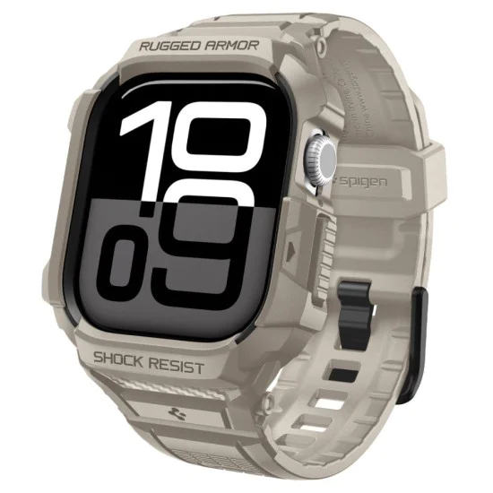 Каишка за Apple Watch 10 / 11 46mm - Rugged Armor Pro V2 - Spigen - Dune Beige