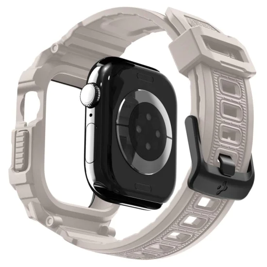 Каишка за Apple Watch 10 / 11 46mm - Rugged Armor Pro V2 - Spigen - Dune Beige