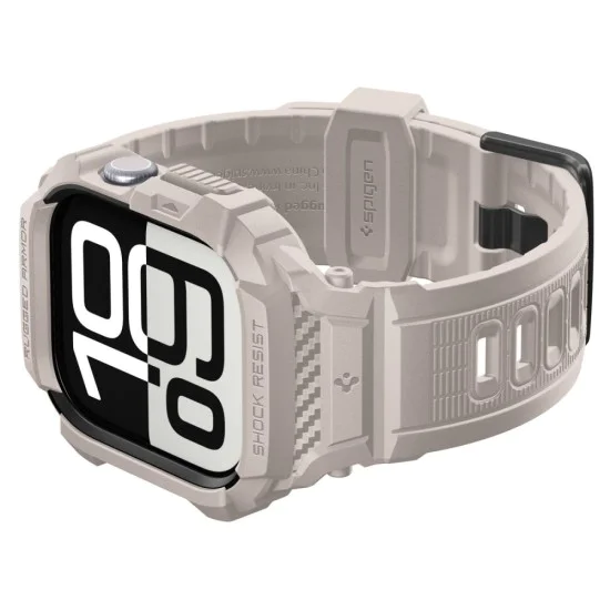 Каишка за Apple Watch 10 / 11 46mm - Rugged Armor Pro V2 - Spigen - Dune Beige