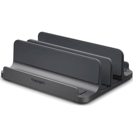 Вертикална стойка за лаптоп Spigen LD208S4 (AMP10640) - за 4 устройства, регулируема - Сива
