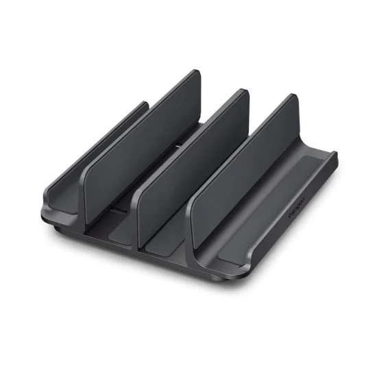 Вертикална стойка за лаптоп Spigen LD208S4 (AMP10640) - за 4 устройства, регулируема - Сива