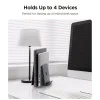 Вертикална стойка за лаптоп Spigen LD208S4 (AMP10640) - за 4 устройства, регулируема - Сива