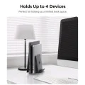 Вертикална стойка за лаптоп Spigen LD208S4 (AMP10640) - за 4 устройства, регулируема - Сива