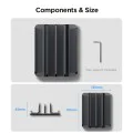 Вертикална стойка за лаптоп Spigen LD208S4 (AMP10640) - за 4 устройства, регулируема - Сива
