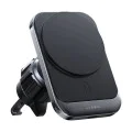 Стойка за кола с безжично зареждане (YL0223070009) - Lisen - MagSafe, за вентилация, бързо освобождаване, 15W - Черно