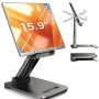 Настолна стойка (YL0424080007) за таблети до 15.9'' - Lisen - регулируема, стабилна, желязна основа - Черно