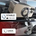 Стойка за кола (YL0224010003) - Lisen - MagSafe, за табло, универсална, 360° ротация, сгъваема, N52 магнити - Черно