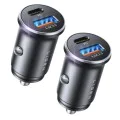 Зарядно за кола (YL0223080037) (2 броя) - Lisen - USB, Type-C, PD36W, Q3.0, 12V/24V - Черно