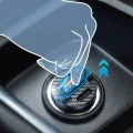 Зарядно за кола (YA0222080015) - Ainope - USB, Type-C, PD30W, с халка за изваждане, алуминиева сплав, 12V/24V - Черно
