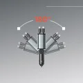 Зарядно за кола (YL0224040031) - Lisen - 4в1, USB, Type-C, с прибиращи се USB-C и Lightning кабели, алуминиева сплав - Черно