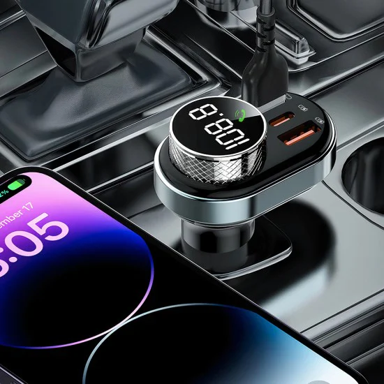 Зарядно за кола с FM трансмитер Proove (FMSL30110001) - Bluetooth 5.4, Fast Charge, 30W - Черно