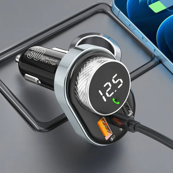 Зарядно за кола с FM трансмитер Proove (FMSL30110001) - Bluetooth 5.4, Fast Charge, 30W - Черно