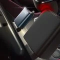 Зарядно за кола (YL0325010016) - Lisen - 3в1, с прибиращ се Type-C кабел, 57W, алуминиева сплав, 12V/24V - Черно
