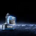 Зарядно за кола (YL0223120021) - Lisen - с Type-C кабел, USB, 3x Type-C, 101W, бързо зареждане, 12V/24V - Черно