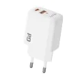 Зарядно устройство Lito (LC28) - Type-C, USB, PD20W, огнеупорен PC - Бяло