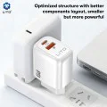 Зарядно устройство Lito (LC28) - Type-C, USB, PD20W, огнеупорен PC - Бяло