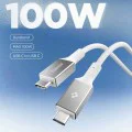 Кабел за данни Spigen Essential EB10015CC (ACA10420) - Type-C, 100W, 5Gbps, E-Marker, 1.5м - Бял