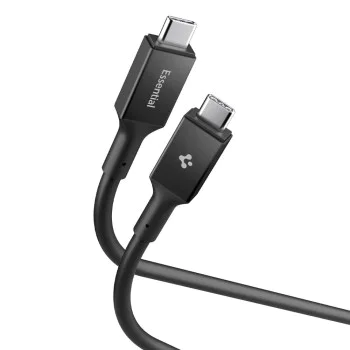 Кабел за данни Spigen Essential EB24015CC (ACA10423) - Type-C, 240W, 40Gbps, 8K, 1.5м - Черен