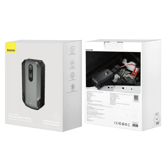 Jump Starter Baseus Super Energy Max (C0120500) - 20000mAh, 12V, за до 8L бензин / 4L дизел - Черен