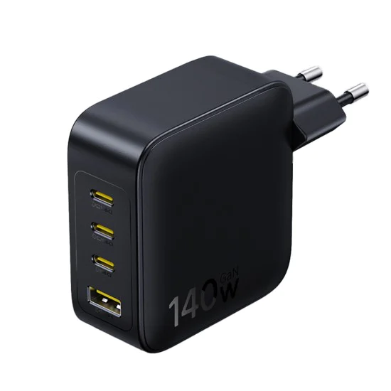Зарядно устройство Baseus EnerFill FH11 (E0121J00) - 3x USB-C, 1x USB-A, 140W, GaN технология - Черно