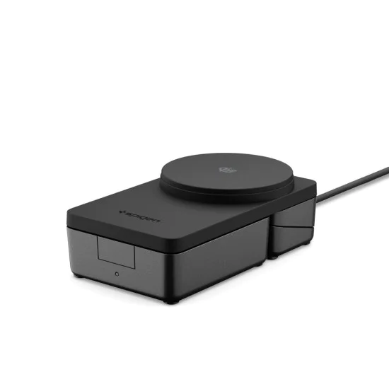 Безжична зарядна станция Spigen Essential EF323MQ (ACH10398) - MagSafe, Qi2.2, 3in1, 25W - Черна