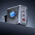 Зарядно устройство за стена Yesido YC101 - USB, 2x Type-C, GaN, Fast Charging, 65W, 5V/3A, CE, FCC, ROHS, VO - Черно